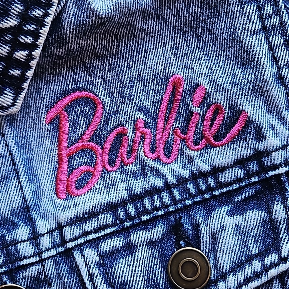 Barbie Light Acid Wash Denim Jacket XS - Picture 4 of 8